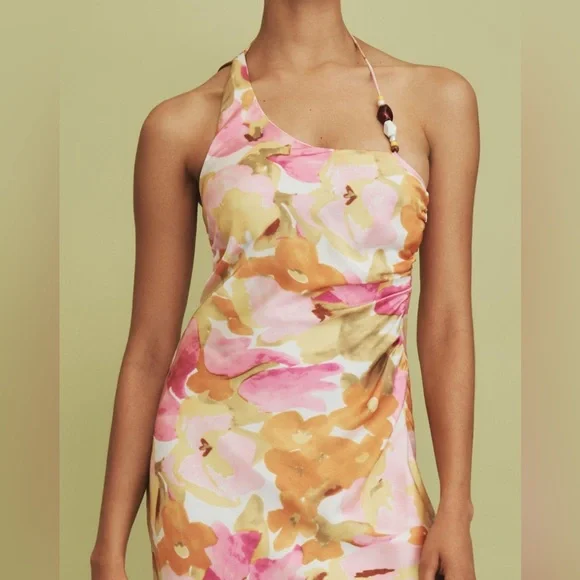 🎉HP🎉 NWT Bardot Andy One-Shoulder Asymmetrical Midi Dress S - Picture 4 of 7